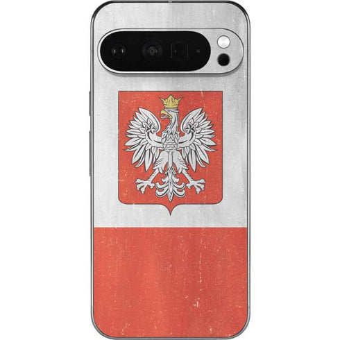 Poland Flag Distressed Pixel 9 Pro XL Skin